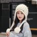 LazyZoom 2020 Nuovo stile coreano lavorato a maglia con tre pompon da donna, cappello caldo foderato in pile alla moda per autunno e inverno con protezione per le orecchie_voghion.com
