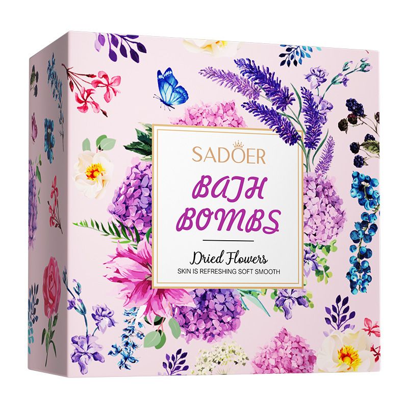 Full English Dried Flower Explosion Salt Ball Set Cleaning Fragrance Bath Bomb_voghion.com