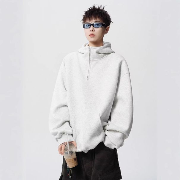 Pomladni novi moški ameriški ohlapni dizajn jakne s kapuco in zadrgo, Rascal Style Top_voghion.com