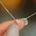 Collana girocollo da donna con ciondolo a forma di cuore in argento Sterling S, semplice e leggera, con scatola regalo per ragazza._voghion.com