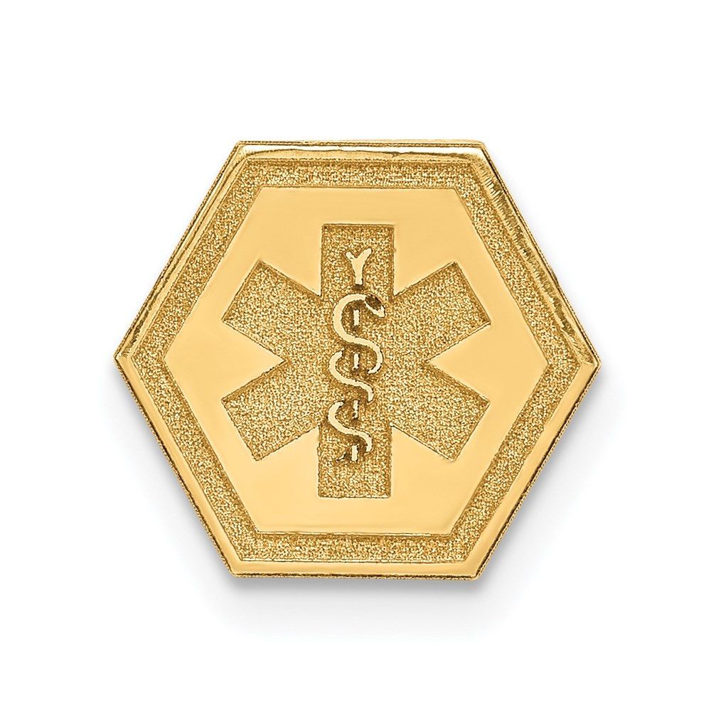 14k Non-enameled Attachable Medical Emblem Charm_voghion.com