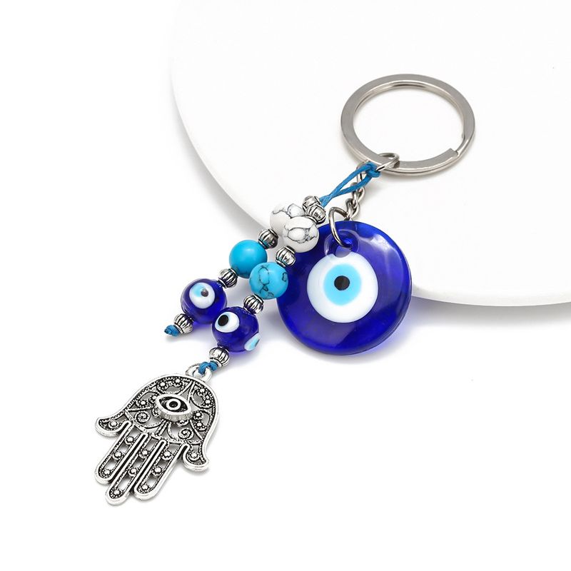 Hand Key Chain T Ü Rkiye Blue Eye Jewelry Fatima's Hand Alloy Pending Home Wall Decoration_voghion.com