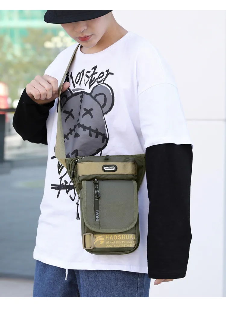 Men's outdoor cycling leg multifunctional tactical waist fishing sports chest crossbody bag_voghion.com