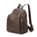 Designer Bag Free Shipping Geometric Pattern Backpack With Adjustable Straps And Zipper Pockets_voghion.com