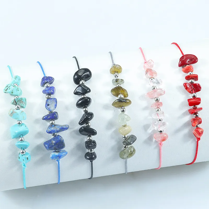 Kristāla pērlīšu grants rokassprādze, regulējama akmens rokas virve_voghion.com