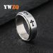 Titanium ring for men's fashionable and versatile cross ring, stainless steel jewelry bracelet_voghion.com