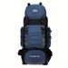 23.78 Gallon High Capacity Travel Backpack - Durable Polyester, Blue With Black Accessories, Adjustable Chest Strap For_voghion.com