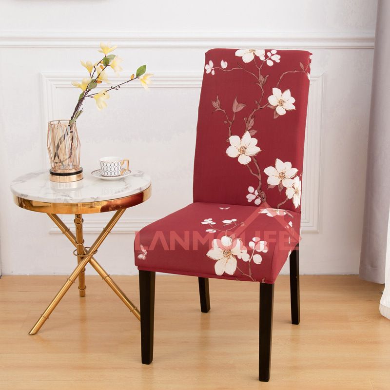 4-Piece Stretch Printed Chair Covers - Full Coverage Slipcovers For Dining & Hotel Chairs, Decorative & Dust-Proof_voghion.com