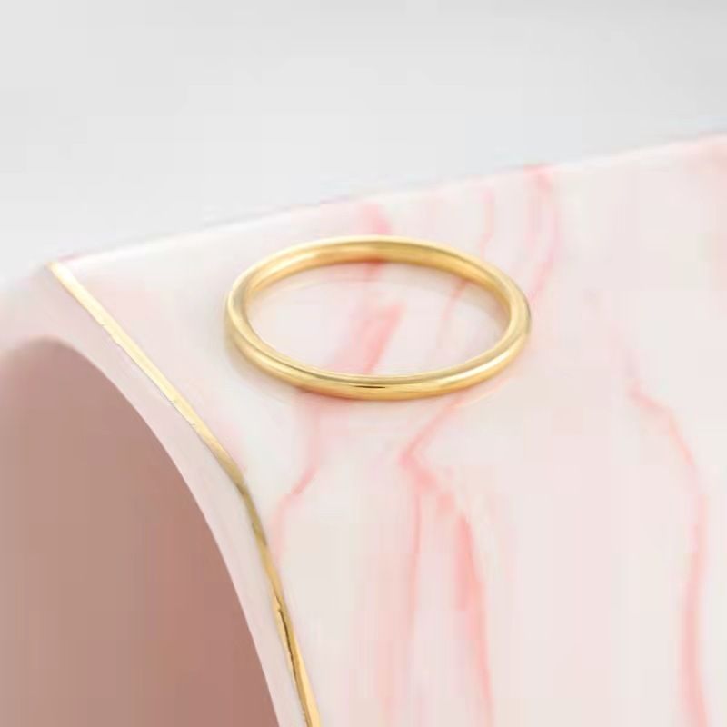 Japanese And Korean Lives Three Worlds Index Finger Tail Matte Gold Ring For Women Personality Ins Titanium Steel_voghion.com