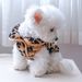 Guangying Djurväst Dockhalsband Leopardtryckt ärmlös tvåbensvalp Hund Pyjamasdräkt Husdjurstillbehör_voghion.com