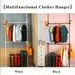Telescopic Garment Rack, Heavy Duty Design Movable DIY By Hand No Damage To Wall Ceiling Hanging Rail, 31-47in Wide Adjustable, 120 Kilogram Loading, Reach Hook Included,Black_voghion.com