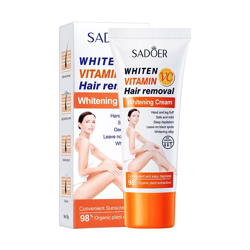 SADOER Vitamin C Hair Removal Whitening Cream Mildly Removes Armpit Leg Hair, And Whole Body Hair Removal Cream_voghion.com