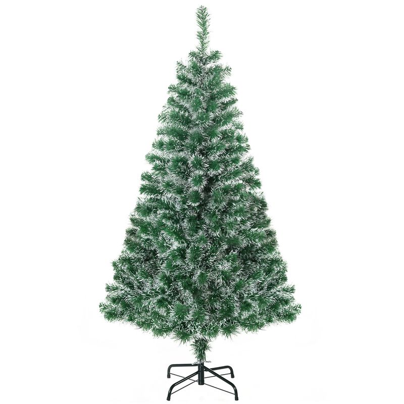 HOMCOM Künstlicher Weihnachtsbaum 1,5 M Christbaum Mit 416 Ästen Und Stabilem Metallfuß Aus PET In Grün Für Festliche Dekoration_voghion.com