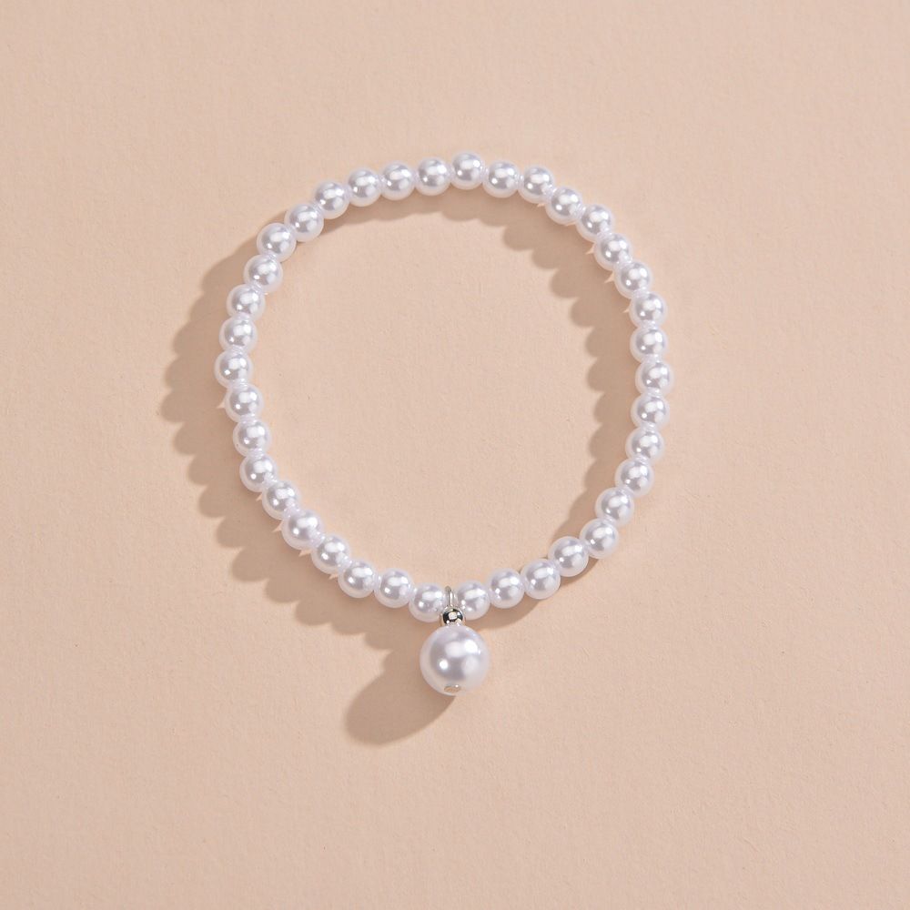 Personalisierte Perlen Verstellbares Elastisches Fußkettchen Strandschmuck_voghion.com