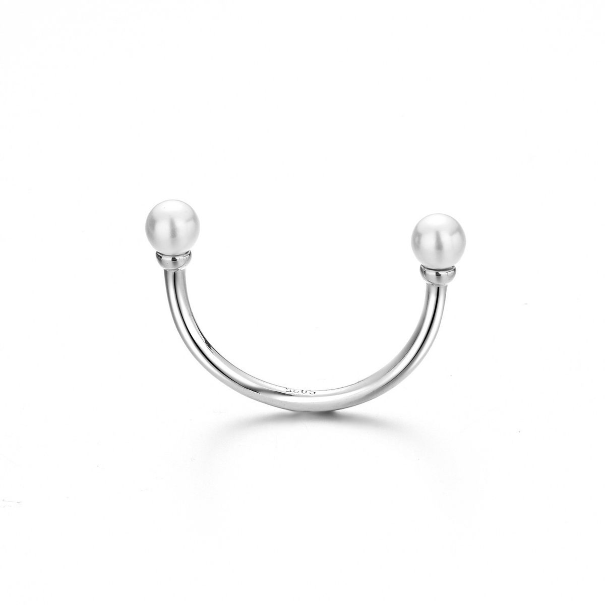 INS Nische Open Smile Pearl für Frauen Einfache Mode Stapeln Knuckle Tail Ring_voghion.com