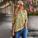 Camicia da donna con fiori frammentati stile tempo libero_voghion.com