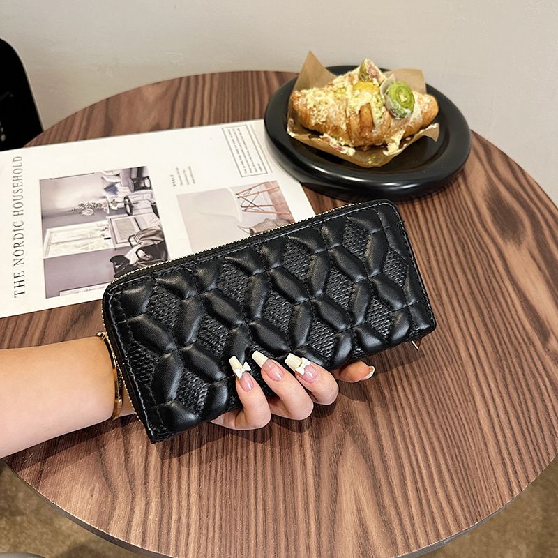 Women's Wallet & Men's Wallet Embroidered Thread Long Zipper Bag Clutch Bag Increase Mobile Phone Clutch Bag Large Capacity Coin Purse Tide._voghion.com