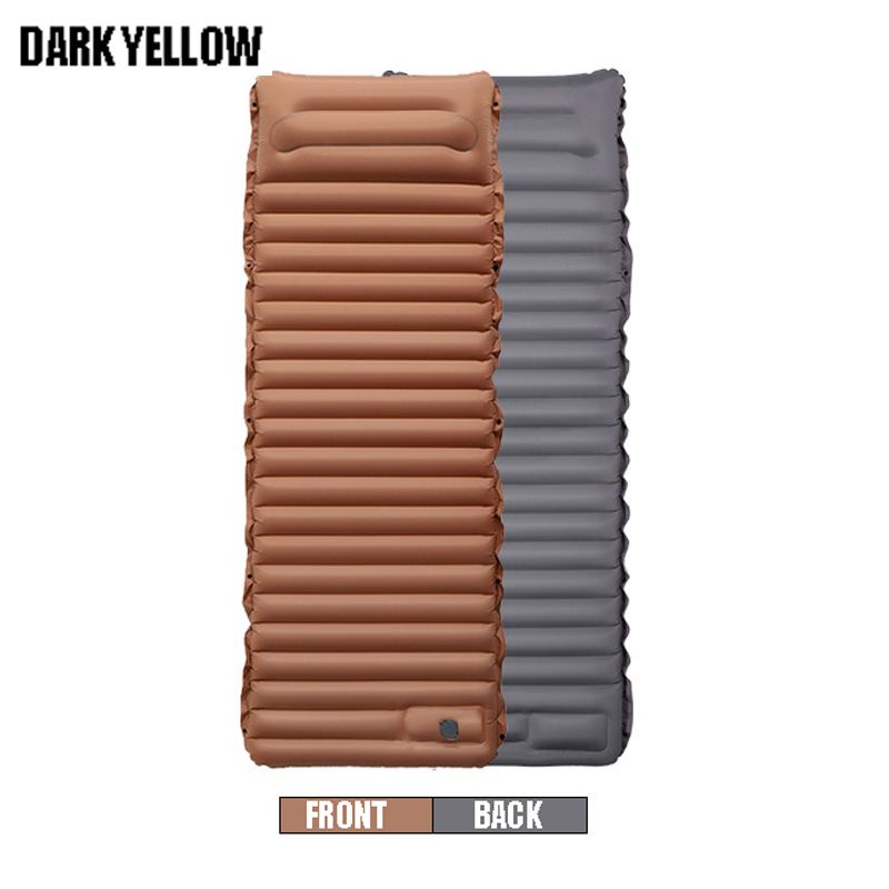 Oppblåsbar madrass for utendørs camping, soveunderlag med puter, ultralett luftmatte, innebygd oppblåsningspumpe, fotturer_voghion.com