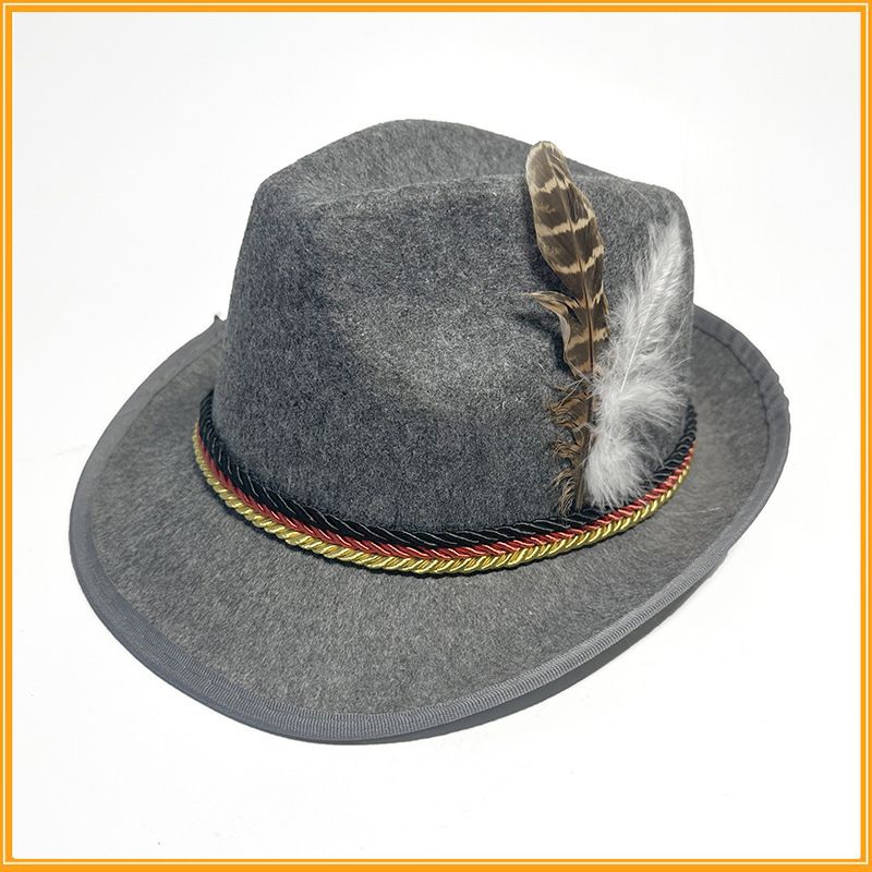 Beer Festival, German Carnival, Mountaineering Jazz Party, Adult Performance, Top Hat, Turkey Fur Hat_voghion.com