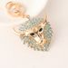 Diamond-encrusted Bull Head Alloy Keychain Animal Bag Accessories Key Chain Ring Pendant Small Gift_voghion.com