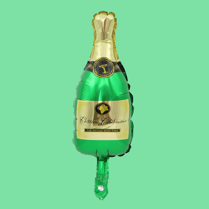 Mini-Folienballons aus Champagnerflasche und Weinglas – metallische Partydekorationen für Geburtstage, Babypartys und Feiern_voghion.com