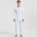 Thermal Set Round Neck Warm Underwear Autumn Pure Men's Winter Mid-Neck Plus Size Base Layer Cotton Sweater_voghion.com