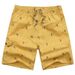 Lässige Fünf-Punkt-Strandshorts für Herren mit großem Kopf, lockere, elastische, halblange, schnelltrocknende Hose für zu Hause_voghion.com