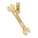14K 3-D Double Open-Ended Wrench Charm_voghion.com