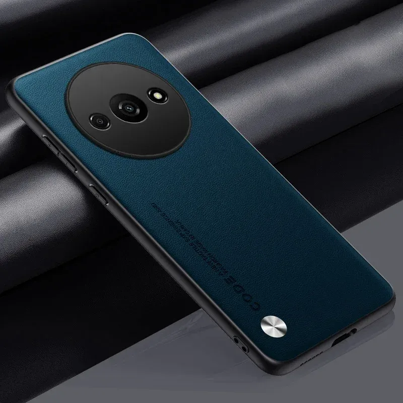 Luksuslik nahast põrutuskindel läätsekaitse kõvaümbris Xiaomi Redmi A3 4G libisemisvastasele sõrmejäljekaitsele_voghion.com