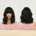 Custom Halloween Color Short Curly Hair With Bangs Chemical Fiber Short BoB High Temperature Silk Head Set Wig Syntheic Hair_voghion.com