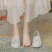 Summer Mesh Classic Style Mid Heel Bean Bag Platform Shoes_voghion.com