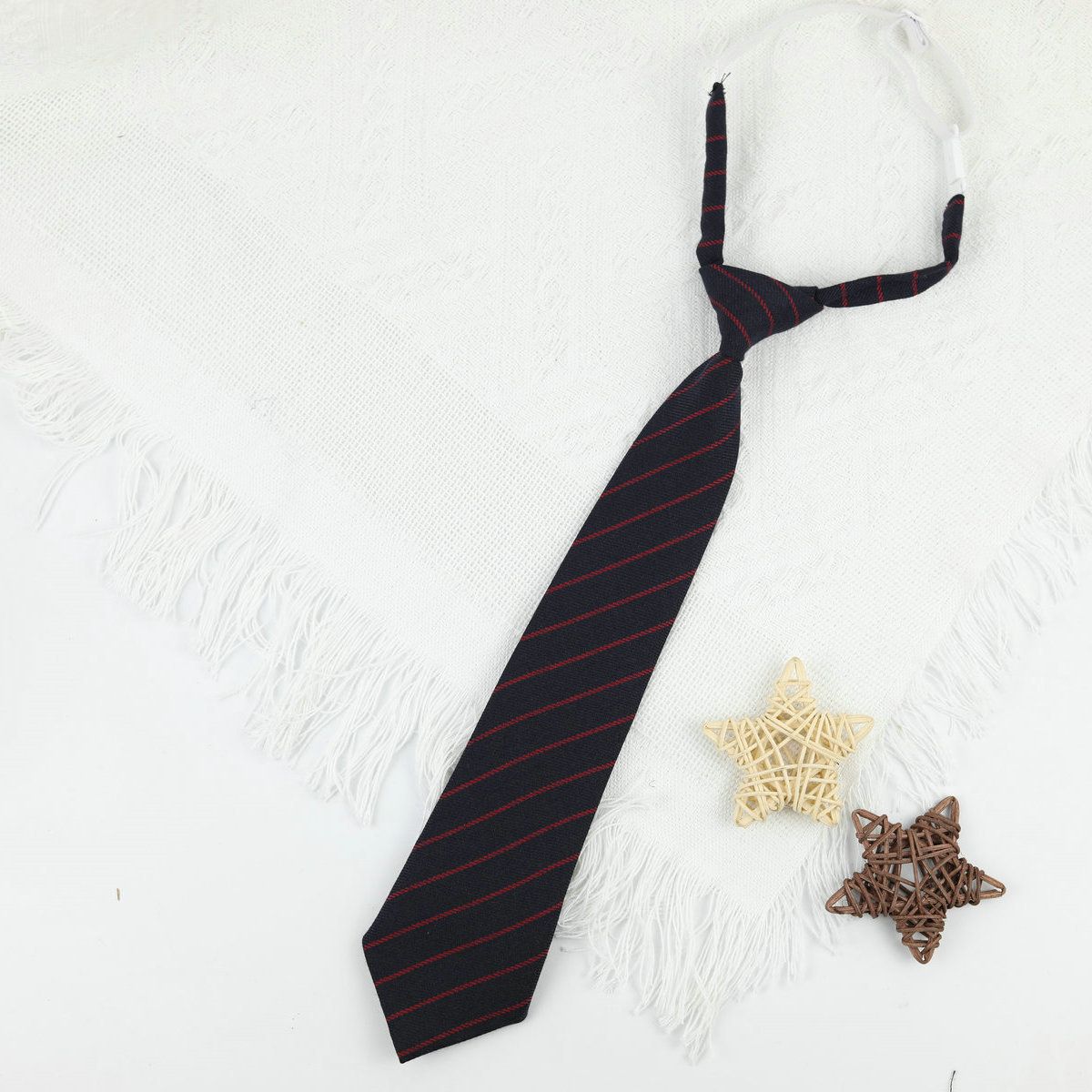 Minimalist striped JK hand men, no bow tie for women, college style, business atmosphere, and versatility_voghion.com