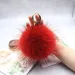 15cm Fluffy Real Raccoon Ball Pom Poms Fur Pompom High Quality Keychain Key Chain Metal Ring Pendant For Women F281_voghion.com