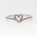 New White Copper Ring Shining Love Bone Ring Heart Shaped Hollow Ring Female Fashion Fresh_voghion.com