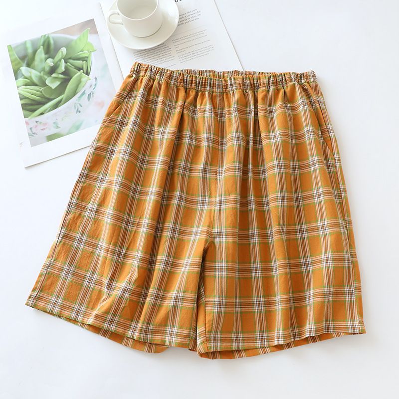 Pantalones de estar por casa para hombre | Pantalones cortos holgados de algodón fino de cinco centavos, cómodos para dormir en casa, primavera, verano y otoño_voghion.com