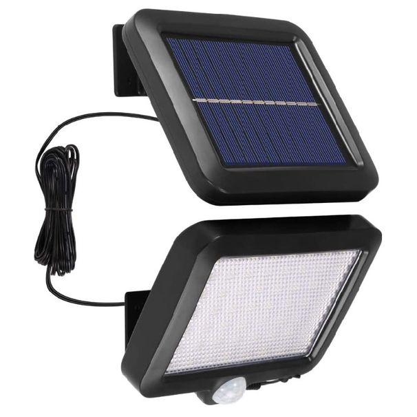 100 W COB + 56 LED Solar-Wandleuchte mit Bewegungsmelder – Abnehmbare Sicherheitsleuchte für den Außenbereich für Garten, Garage und Gehwege (wasserdichte Weitwinkelbeleuchtung)_voghion.com
