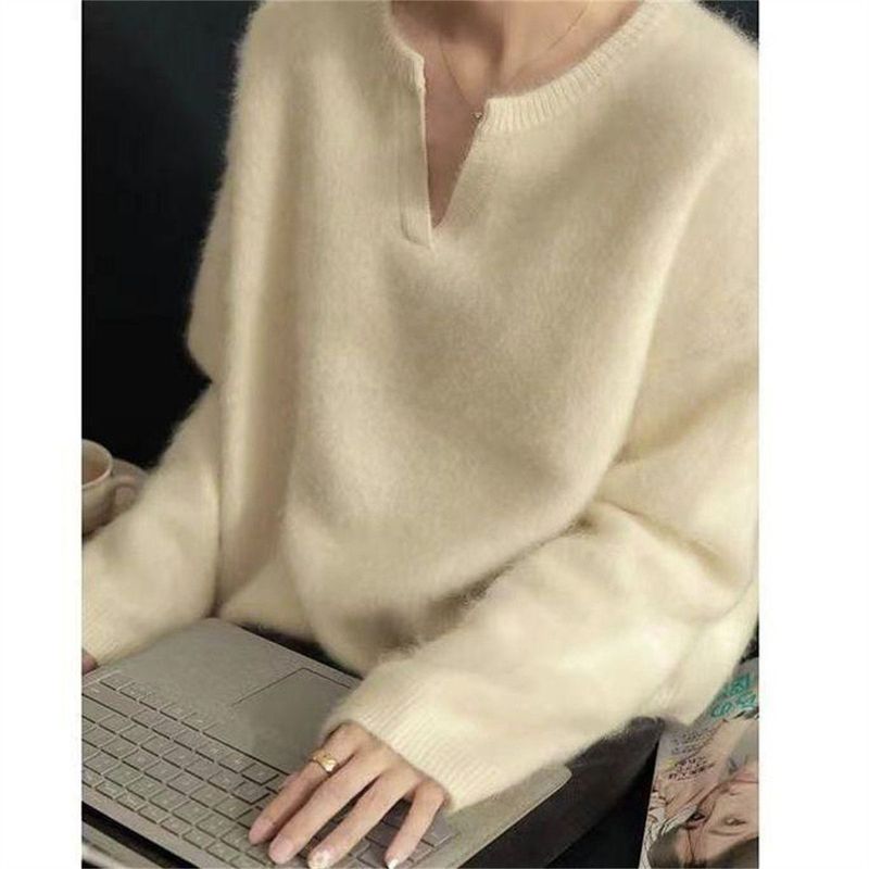 New loose and lazy style sweater for autumn and winter_voghion.com