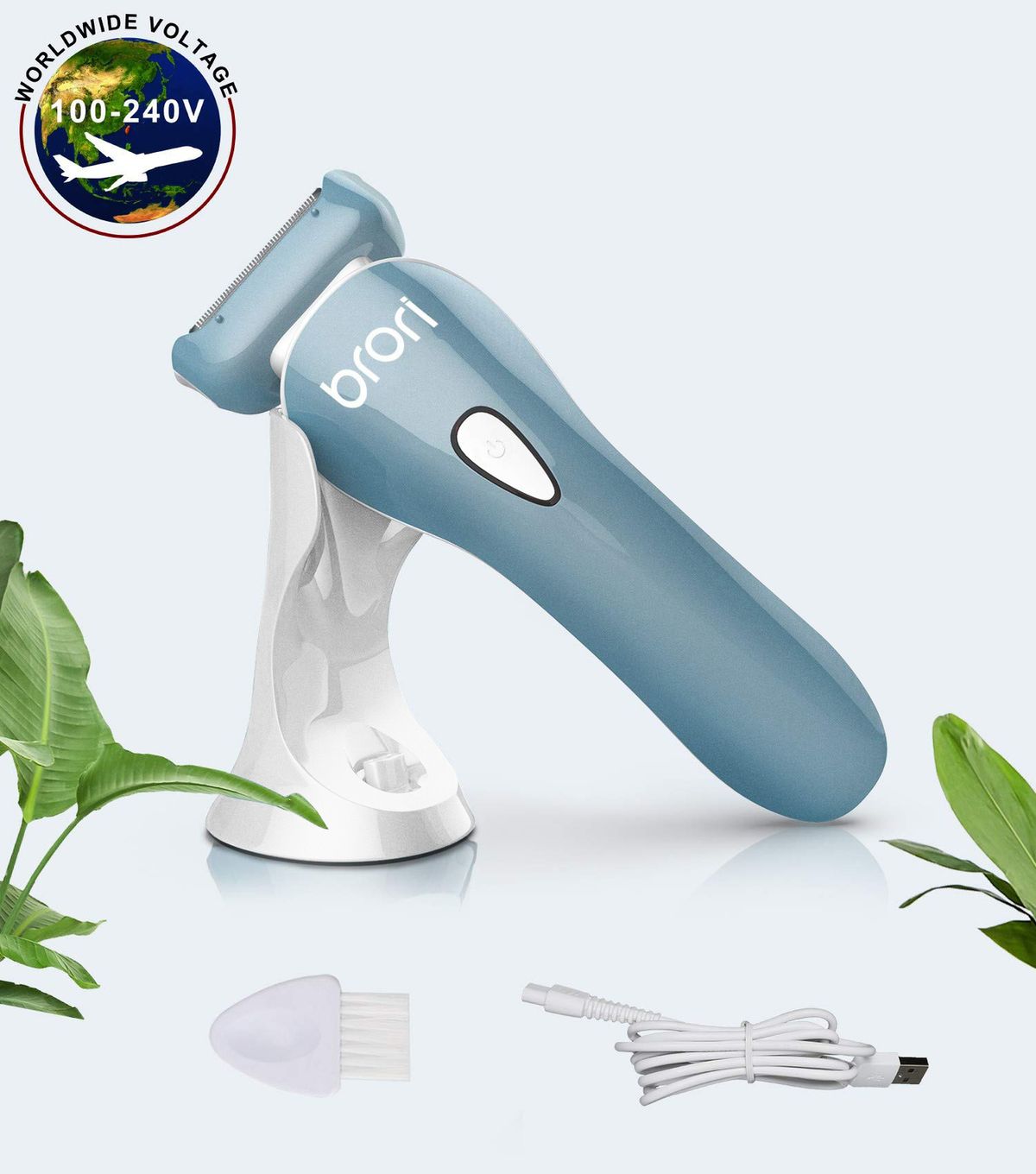 Brori Elektrischer Damenrasierer, Damenrasierer, Bikini-Trimmer für Frauen, Beine, Schamhaar_voghion.com