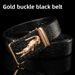 Men's Genuine Leather Belt Alligator Leather Pattern Automatic Buckle_voghion.com