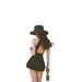 Women's New One-Piece Swimsuit Korean Pure Desire Ins Style Skirt Cover Belly Slimming High-End Backless Hot Spring_voghion.com