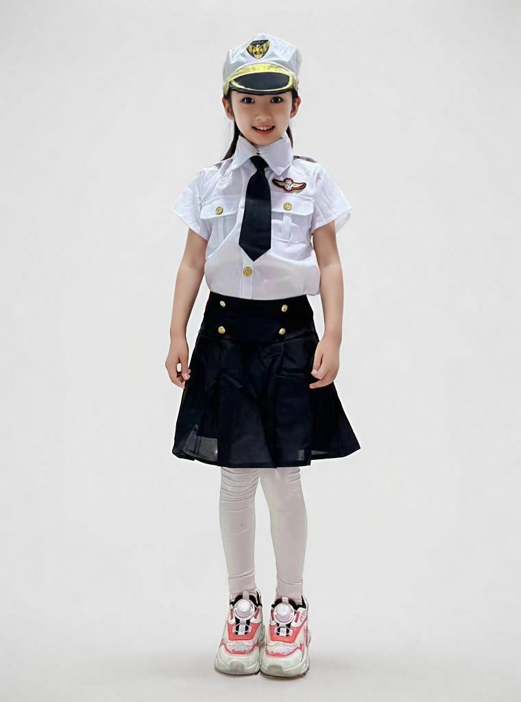Uniforme per bambini, abbigliamento per la scuola elementare, gilet per studenti, assistente di volo, pilota, treno ad alta velocità, costume per gioco di ruolo_voghion.com