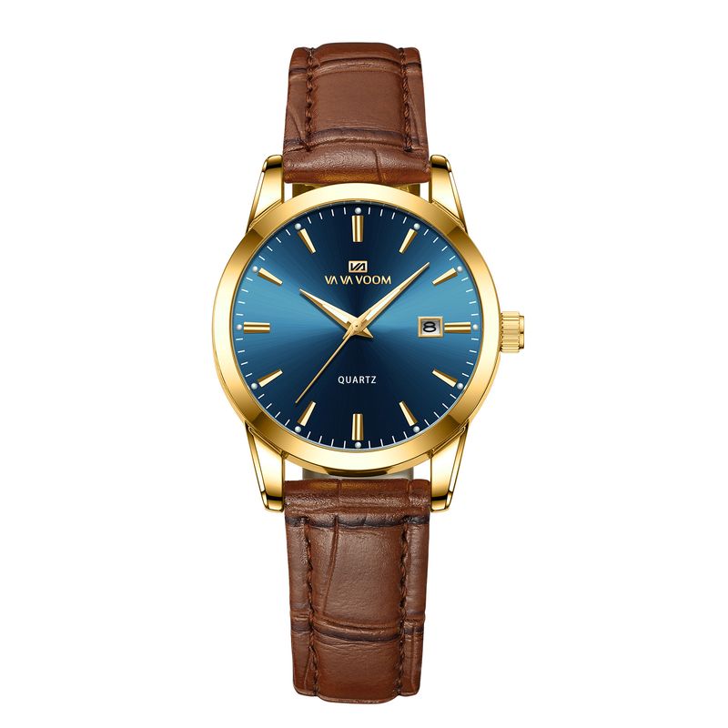 VA VA VOOM New Couple Watches For Men And Women, Student Casual Waterproof Belt Watches, Calendar Quartz Watches_voghion.com