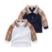Boys Short-sleeved T-shirt Autumn Children's Polo Shirt Casual Girls Top Baby Lapel Base Shirt Trend_voghion.com