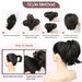 Ponytail extensions, claw clip straight bun Messy bun 25cm105g with flexible wire hair piece_voghion.com