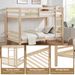 Twin Over Twin Bunk Bed With Thick Posts,Wooden Bunk Bed With High Guardrail And Ladder For Kids, Teens, Dorm Rooms, And Guest Rooms,No Box Spring Needed,Natural_voghion.com
