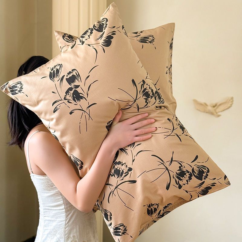 French Pure Set Of Two Envelope Style Full Cotton Pillow Core Cover 48*74cm Pillowcase Single Piece_voghion.com