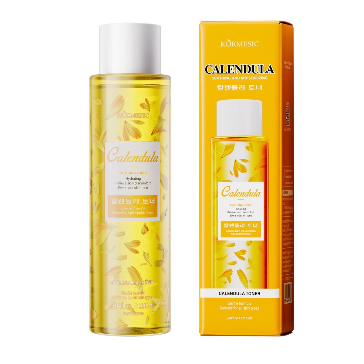 KORMESIC Calendula Toner, 200 ml, Toner, aufhellend, feuchtigkeitsspendend, Make-up-Entferner_voghion.com