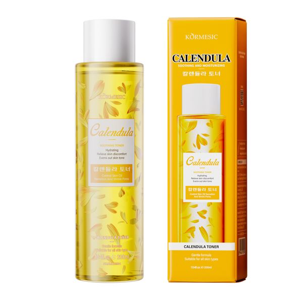 KORMESIC Calendula Toner, 200 ml, Toner, aufhellend, feuchtigkeitsspendend, Make-up-Entferner_voghion.com