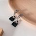 Damenohrringe Leichte Luxus-Senior-Sinne Flash-Diamant-schwarze Handtaschenohrringe Ins Persönlichkeit Temperament Ohrringe weibliche kalte Wind Nischenohrringe_voghion.com