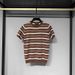 Men's Clothing Striped contrast color ice silk short sleeved T shirt men's summer fashion trend all match casual half sleeved bottoming sweater top_voghion.com